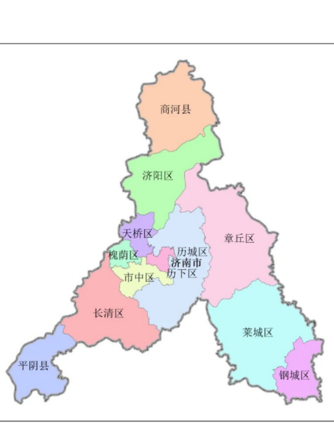 濟(jì)南市最新區(qū)域劃分圖，城市探索之旅啟程